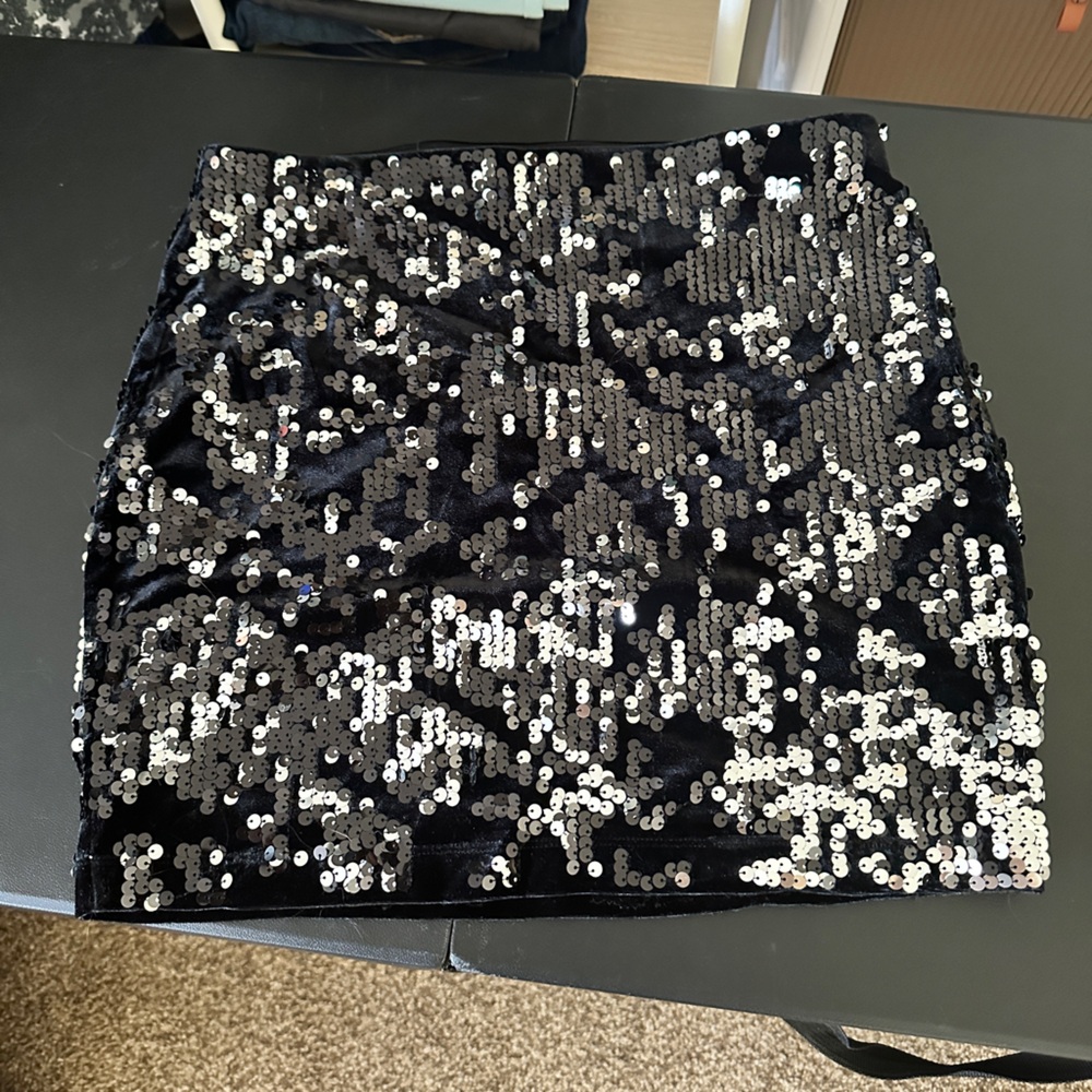 Sequin Black Skirt